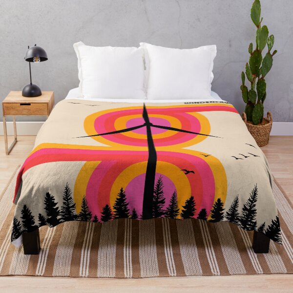 Item preview, Windenergie Retro Mid Century Modern Renewable Energy Art designed and sold by Volt Junkies.