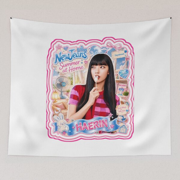 Item preview, Haerin NewJeans Cat Visual Soft Indoor Sunshine Print designed and sold by Valereekmerch.
