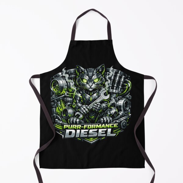 Item preview, Neon Purr-formance Diesel Cat Cyberpunk Trucker designed and sold by teemix.