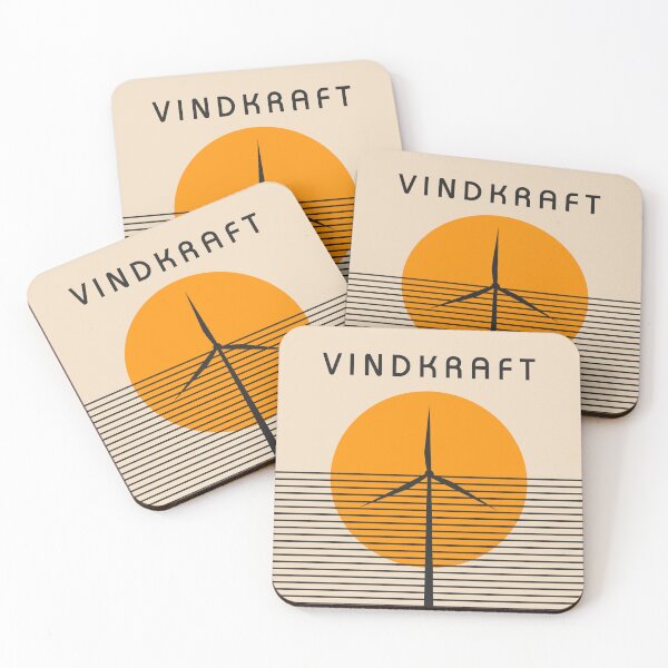 Item preview, Vindkraft Retro Sunset Wind Turbine Minimalist Art designed and sold by Volt Junkies.