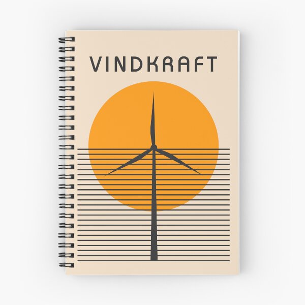 Item preview, Vindkraft Retro Sunset Wind Turbine Minimalist Art designed and sold by Volt Junkies.