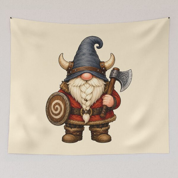 Item preview, Viking Gnome Norse Warrior Guardian designed and sold by Victor Shadehorn.
