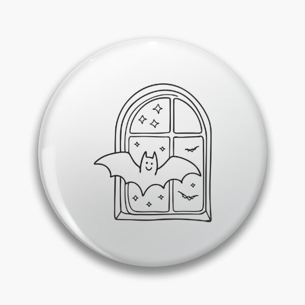 Item preview, A bat gliding in front of a window illuminated by a full moon designed and sold by rasagamastore.