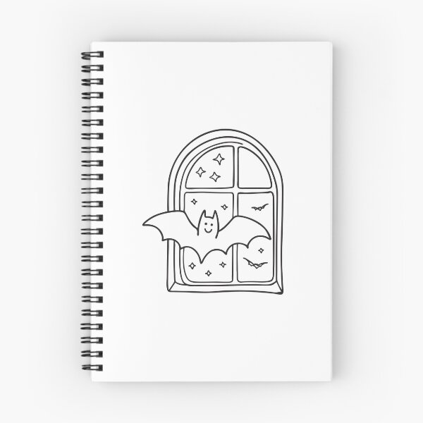 Item preview, A bat gliding in front of a window illuminated by a full moon designed and sold by rasagamastore.