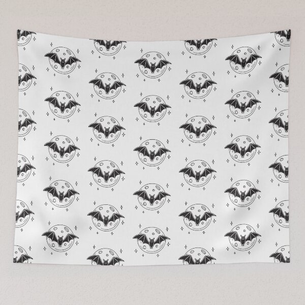 Item preview, A bat flying across a moonlit window in the night designed and sold by rasagamastore.