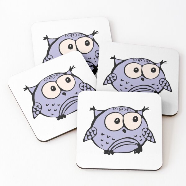 Item preview, Cute Hand Drawn Owlet Cosmic Purple Baby Bird Graphic designed and sold by Naumdesign.