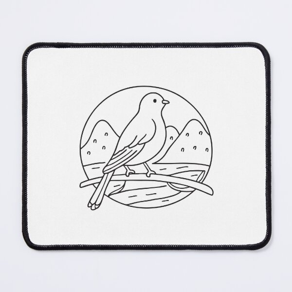 Item preview, A bird resting quietly on a branch above the valley floor designed and sold by rasagamastore.