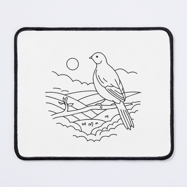 Item preview, A bird perched above a vast valley on a slender branch designed and sold by rasagamastore.
