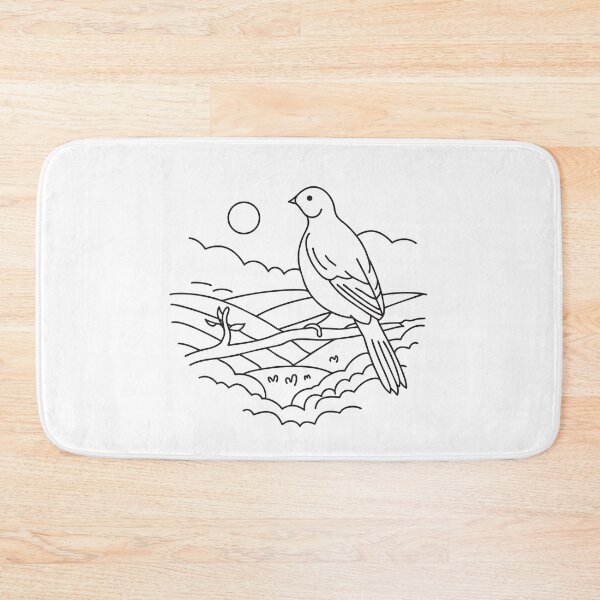 Item preview, A bird perched above a vast valley on a slender branch designed and sold by rasagamastore.