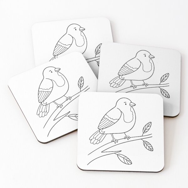 Item preview, A single bird observing the valley from its perch on a branch designed and sold by rasagamastore.