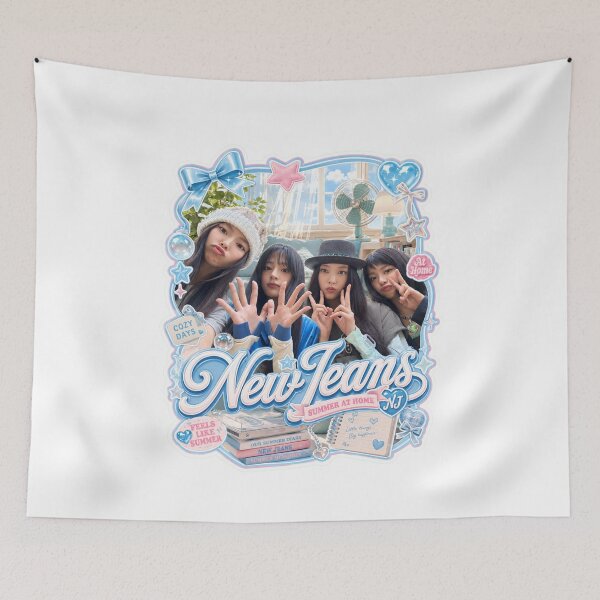 Item preview, NewJeans Summer Cozy Vintage Room OT4 Aesthetic Poster designed and sold by Valereekmerch.