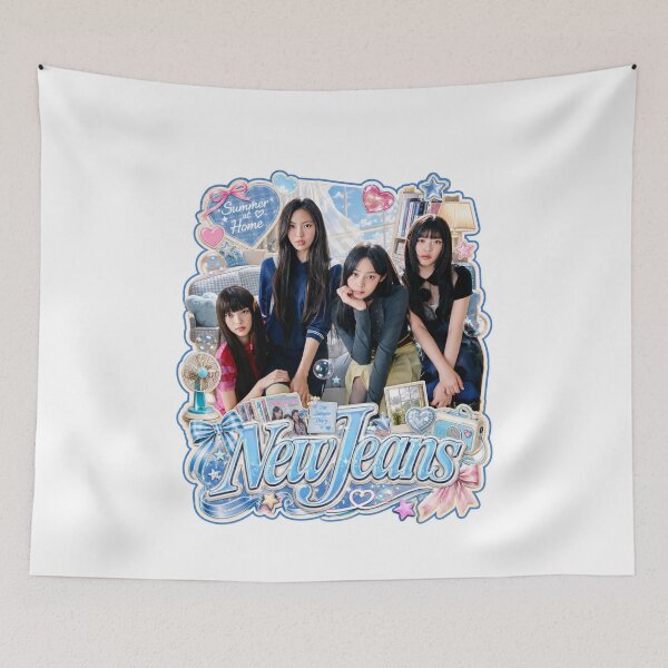 Item preview, NewJeans Y2K Retro Bedroom Poolside Aesthetic Collage designed and sold by Valereekmerch.