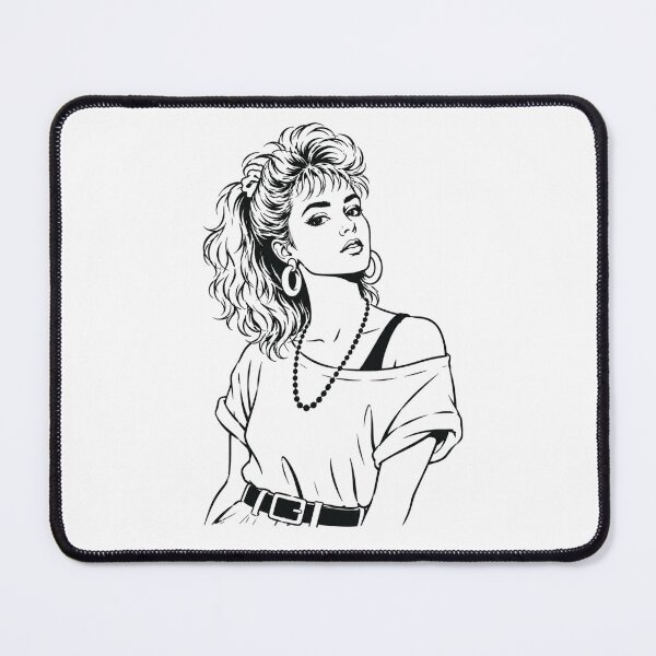 Item preview, 80s Fashion Woman | Retro Vintage Vector Portrait designed and sold by PixelBlob.
