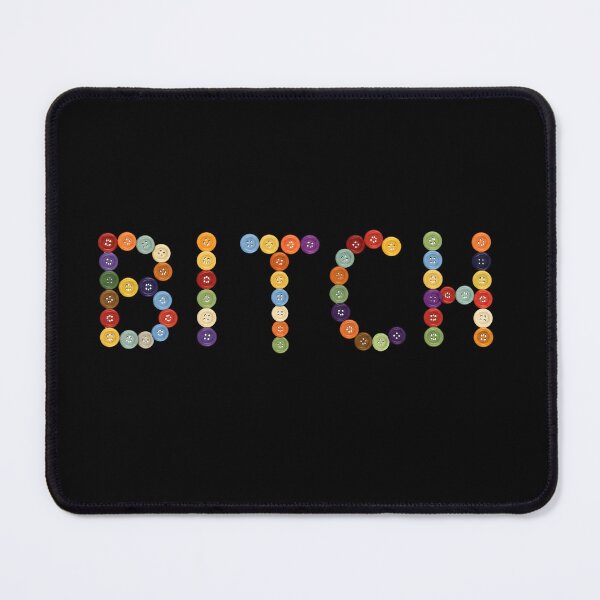Item preview, BITCH Button Typography | Colorful Sewing Button Graphic designed and sold by rubbytipsy.
