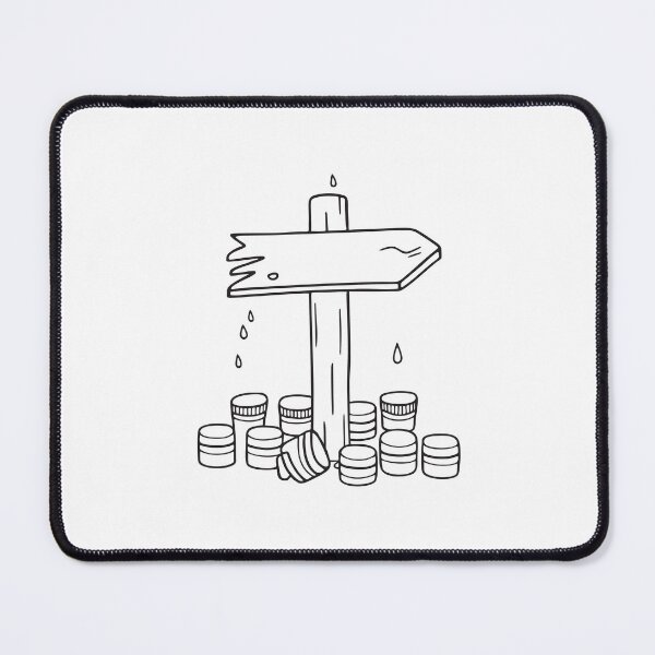 Item preview, A damaged signpost lying next to several spilled paint caps designed and sold by rasagamastore.