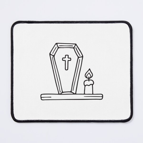 Item preview, A coffin shaped container placed next to a lit candle on a desk designed and sold by rasagamastore.