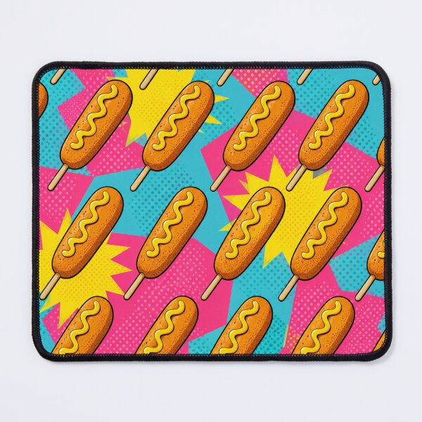 Item preview, Pop Art Corn Dog Pattern Retro Fair Food Snack Graphic Tee Design designed and sold by TM DESIGNS AND MORE.