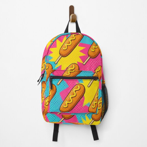 Item preview, Pop Art Corn Dog Pattern Retro Fair Food Snack Graphic Tee Design designed and sold by TM DESIGNS AND MORE.