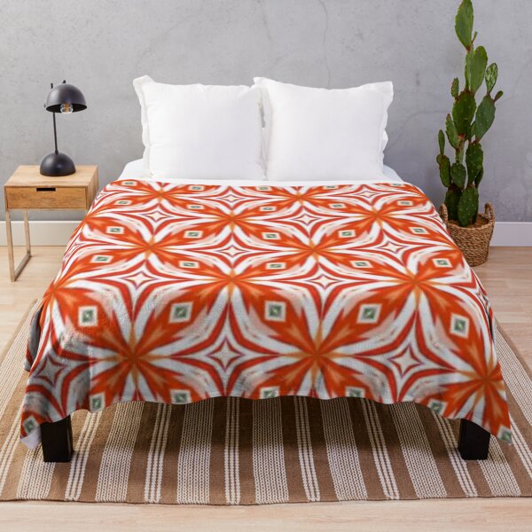 Item preview, Retro Orange Burst Pattern designed and sold by Shy Fractal Designs.