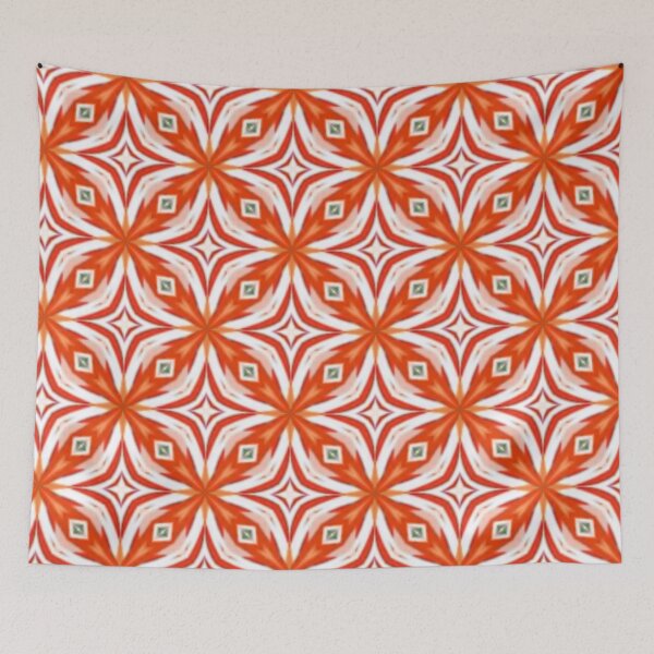 Item preview, Retro Orange Burst Pattern designed and sold by Shy Fractal Designs.