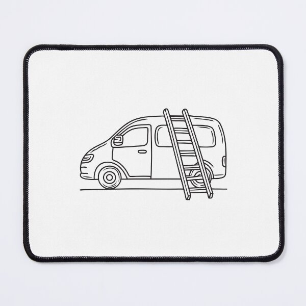 Item preview, A ladder fixed onto the rear of a stationary van designed and sold by rasagamastore.