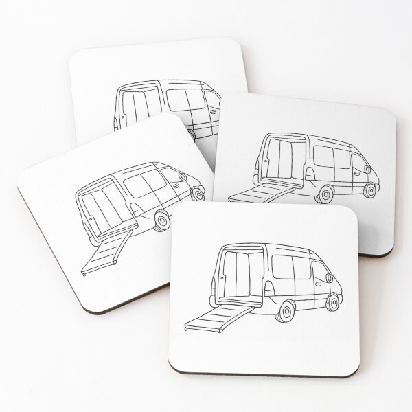 Item preview, A loading ramp extended from the rear of a parked delivery van designed and sold by rasagamastore.