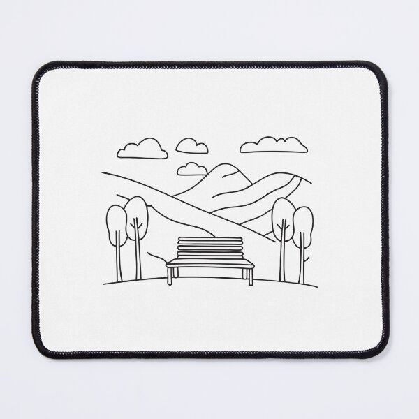 Item preview, A solitary bench positioned at a viewpoint overlooking the valley designed and sold by rasagamastore.