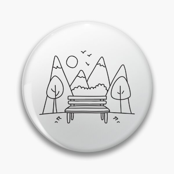 Item preview, A bench standing alone at a scenic overlook facing the valley designed and sold by rasagamastore.