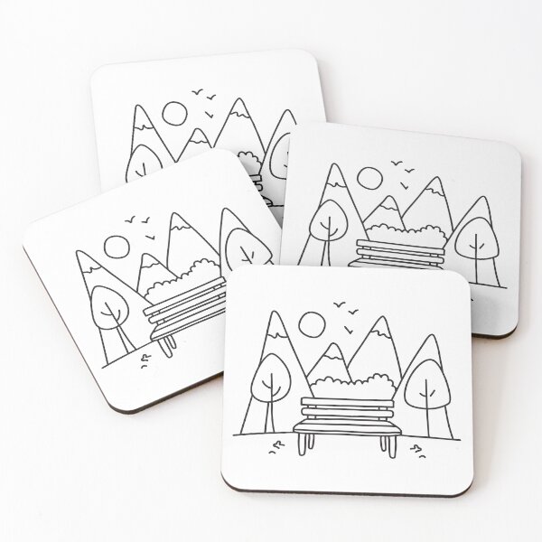 Item preview, A bench standing alone at a scenic overlook facing the valley designed and sold by rasagamastore.