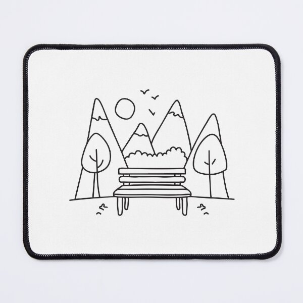 Item preview, A bench standing alone at a scenic overlook facing the valley designed and sold by rasagamastore.