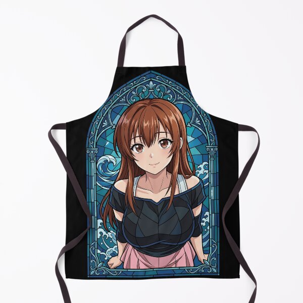 Item preview, Aina Yoshiwara Grand Blue Wave Stained Glass Anime Girl Portrait designed and sold by mildaclairmo.