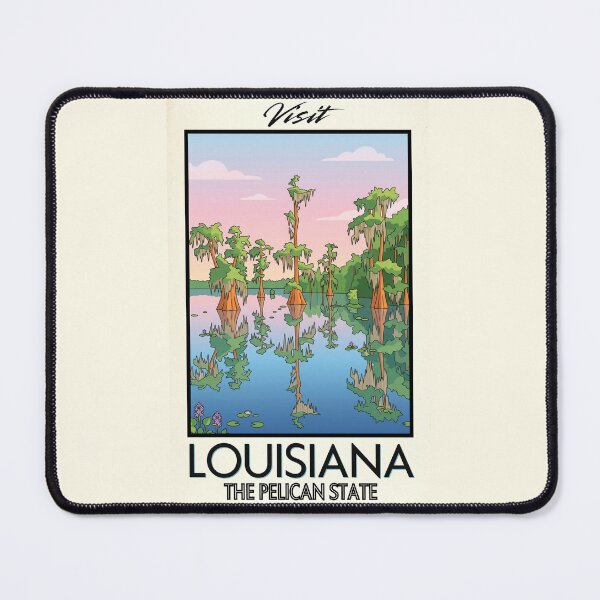 Item preview, Louisiana Scenic Vintage Style Travel Advert designed and sold by Dimensionality.