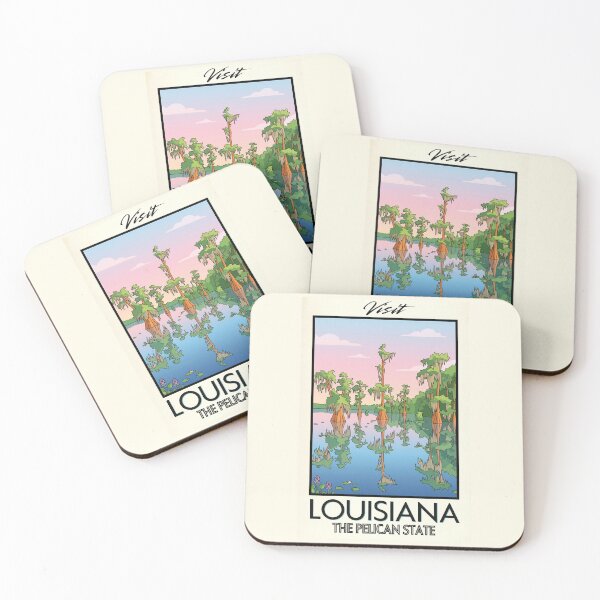 Item preview, Louisiana Scenic Vintage Style Travel Advert designed and sold by Dimensionality.