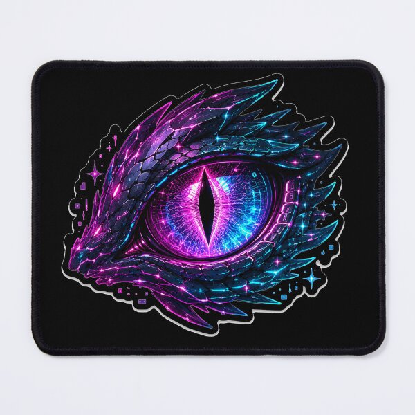 Item preview, Cyberpunk Dragon Eye | Neon Mecha Dragon Scales designed and sold by DystopiaArc Studio.