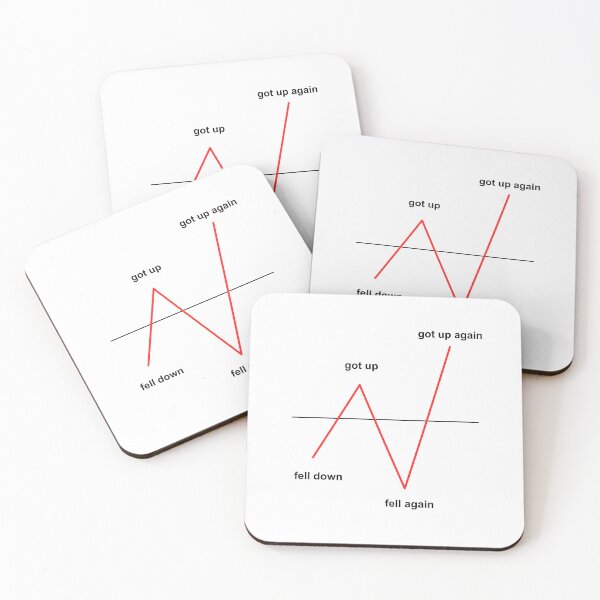 Item preview, Fell Down, Got Up Again - Resilience Line Chart Design designed and sold by decsigns.