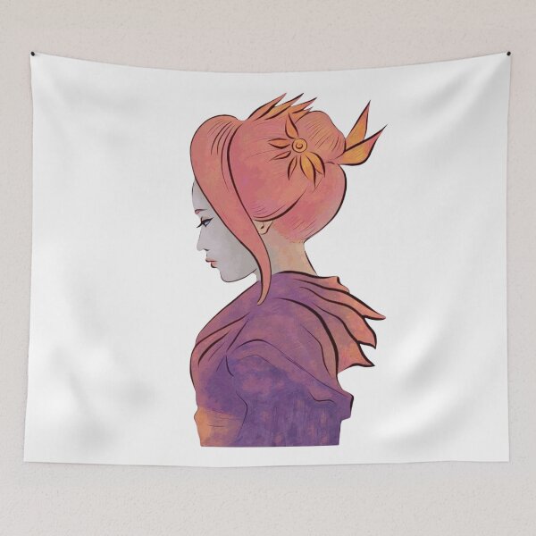 Item preview, Elegant fantasy woman shown in profile designed and sold by 68MadagascarZoo.