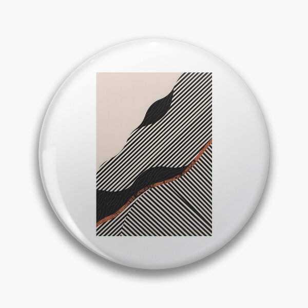 Item preview, Abstract Mountain Range Stripe Art on Beige Background with Copper Line designed and sold by jargottarnova17.