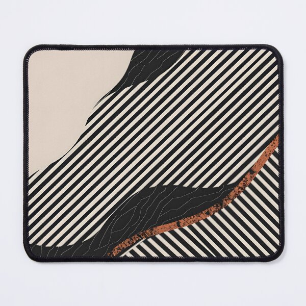 Item preview, Abstract Mountain Range Stripe Art on Beige Background with Copper Line designed and sold by jargottarnova17.