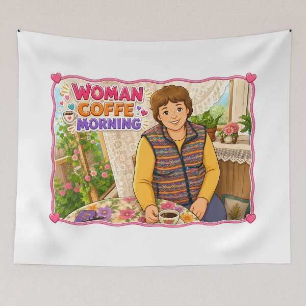 Item preview, Cozy Morning Coffee Ritual – Warm Domestic Bliss designed and sold by kdhill.