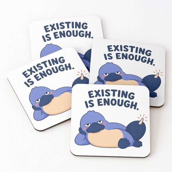 Item preview, Existing Is Enough – Tired Platypus Mood designed and sold by OddFellasClub.