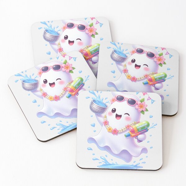 Item preview, Adorable Summer Ghost Illustration designed and sold by naragon4289.
