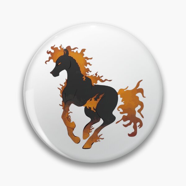 Item preview, Mythical black horse surrounded by flames designed and sold by 68MadagascarZoo.