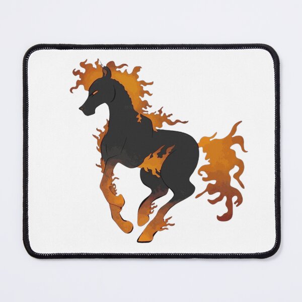 Item preview, Mythical black horse surrounded by flames designed and sold by 68MadagascarZoo.