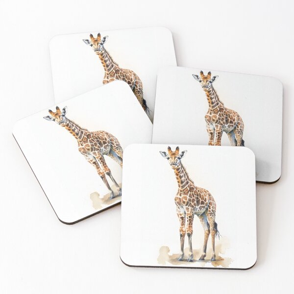Item preview, Graceful Young Giraffe - Standing Full-Body Watercolor Style designed and sold by jargottarnova17.