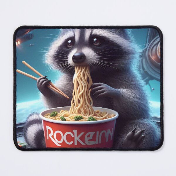 Item preview, Raccoon Eating Noodles in  designed and sold by FedraFolliero.
