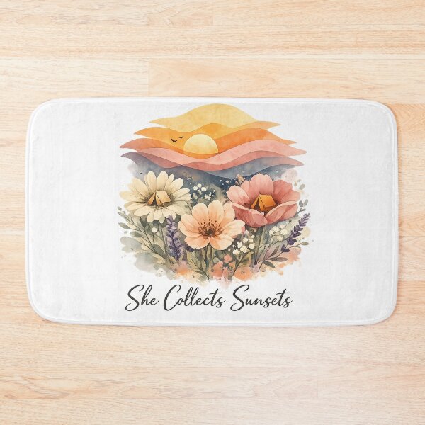 Item preview, She Collects Sunsets Meadow - Aesthetic Sunset Lover Wildflower designed and sold by teemix.