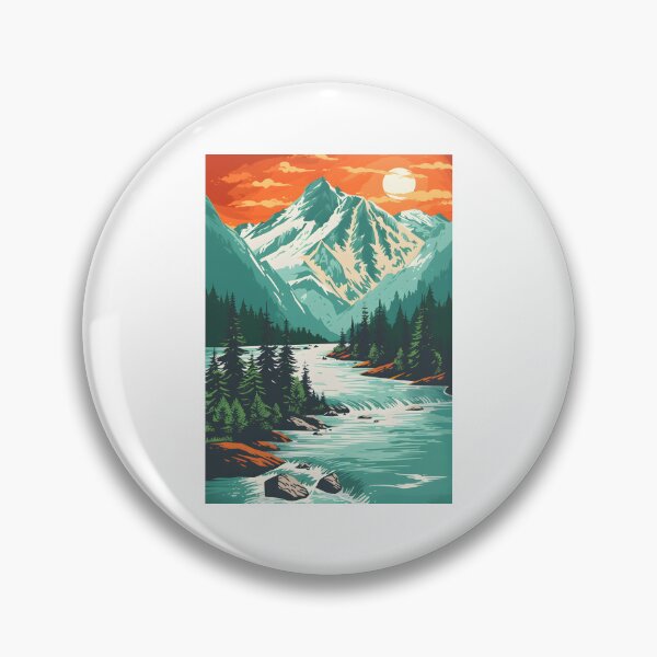 Item preview, Majestic Mountain River Sunset designed and sold by jargottarnova17.