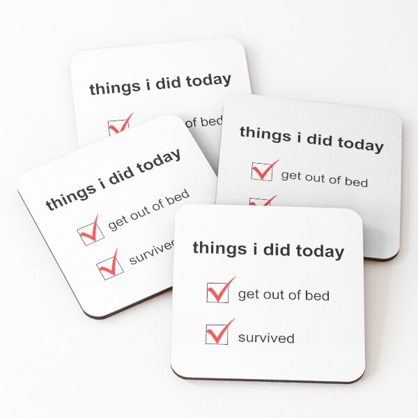Item preview, Things I Did Today - Get Out of Bed, Survived Checklist Design designed and sold by decsigns.