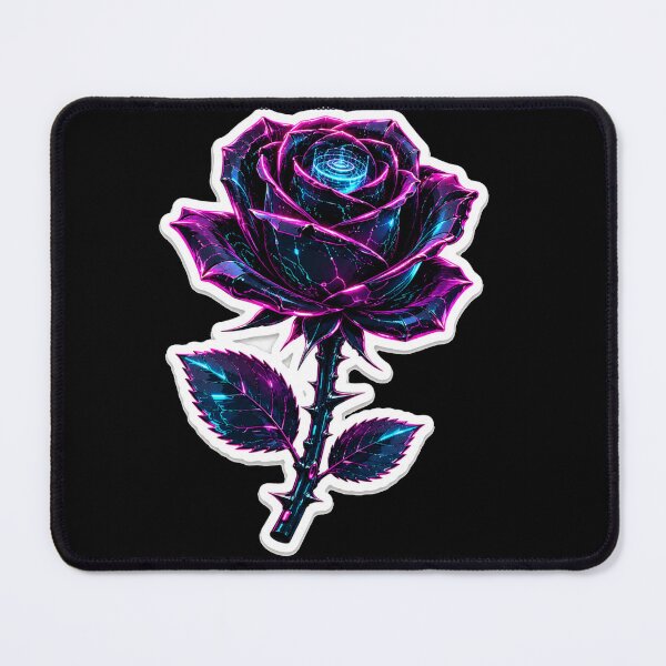 Item preview, Cyberpunk Rose | Neon Holographic Cyber Flower designed and sold by DystopiaArc Studio.