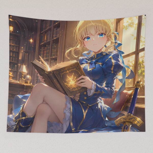 Item preview, Saber Fate Stay Night Enchanted Library Study designed and sold by mildaclairmo.